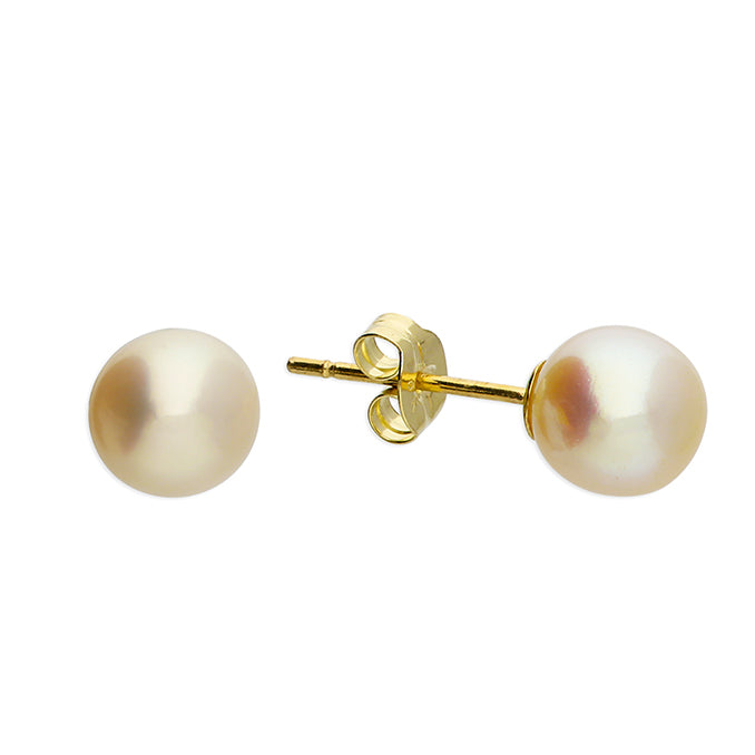 9ct Gold Freshwater Pearl stud earrings complete with presentation box