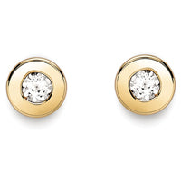 9ct Gold Cubic Zirconia stud earrings complete with presentation box