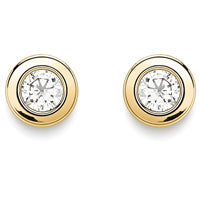 9ct Gold Cubic Zirconia stud earrings complete with presentation box