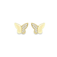 9ct Gold Cubic Zirconia stud earrings complete with presentation box