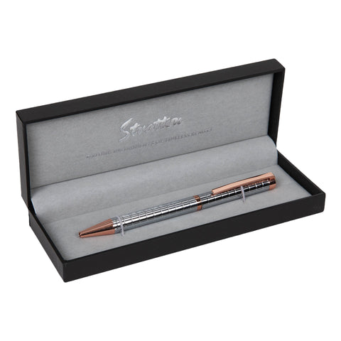 Stratton Silver and Rose Ballpoint Pen complete with Gift Box