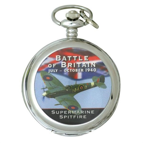 Chrome Pocket Watch complete with Albert Chain