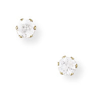 9ct Yellow Gold Cubic Zirconia stud earrings complete with presentation box