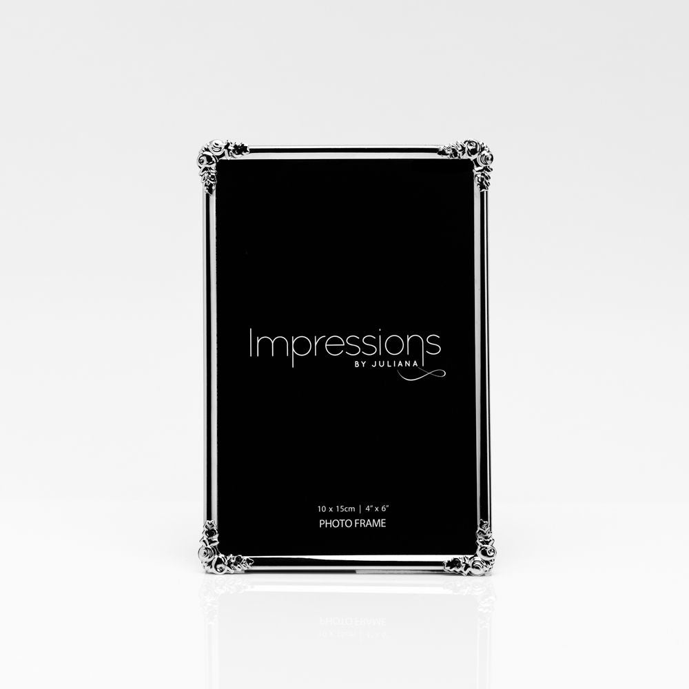 Silverplated 4inch x 6inch / 10cms x 15cms Photo Frame