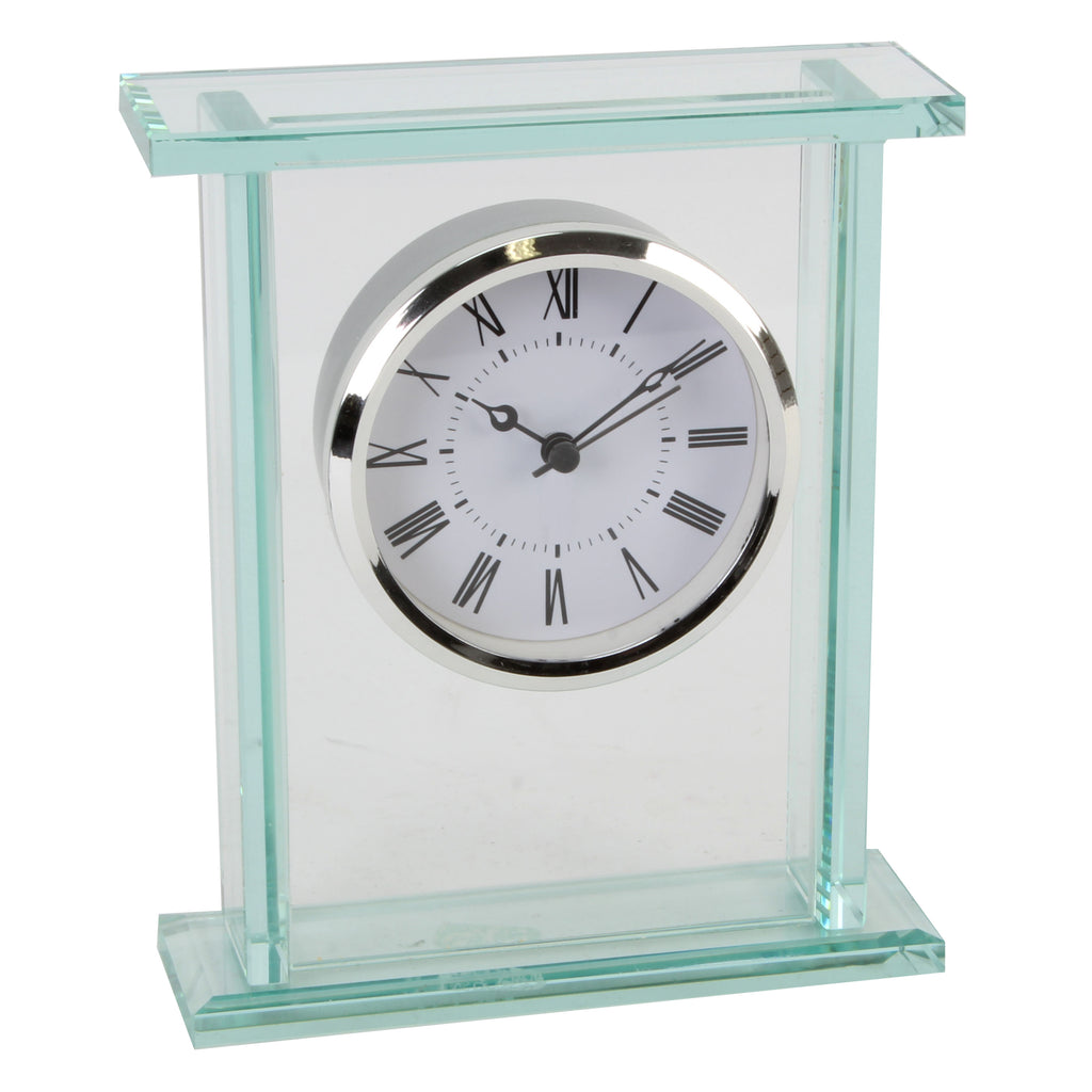 WILLIAM WIDDOP® Glass Bezel Mantel Clock, 1 Year Guarantee