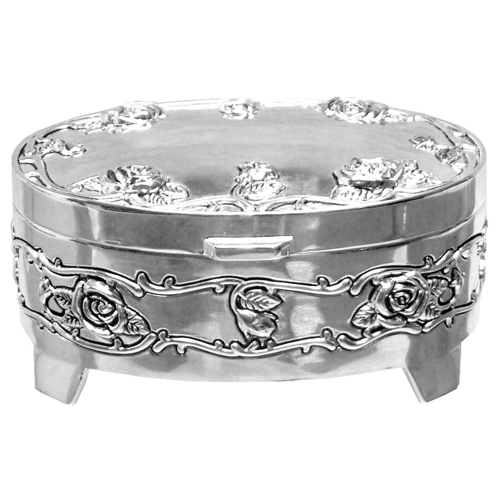 Silverplated Oval Trinket Box