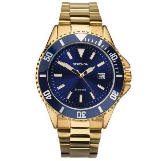 Mens Sekonda Watch, Water Resistant to 50 metres, 2 Year Guarantee