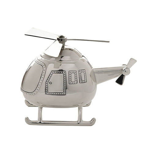 Silverplated Helicopter Money Box