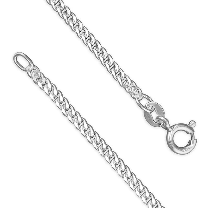 Silver 20inch/50cms curb link Chain complete with presentation box