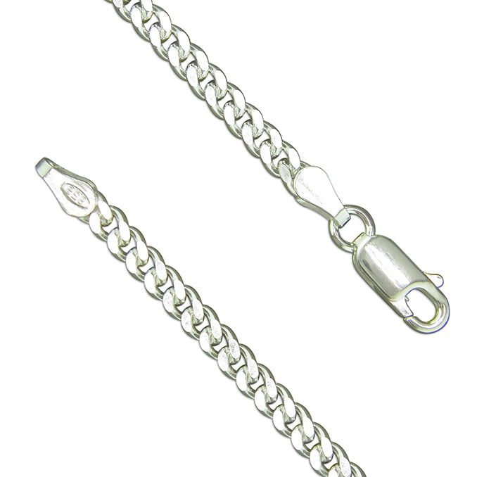Silver 20inch/50cms curb link Chain complete with presentation box