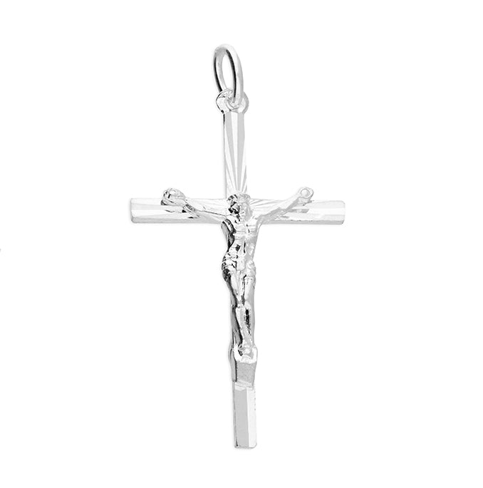 Silver Crucifix and Chain complete with presentation box