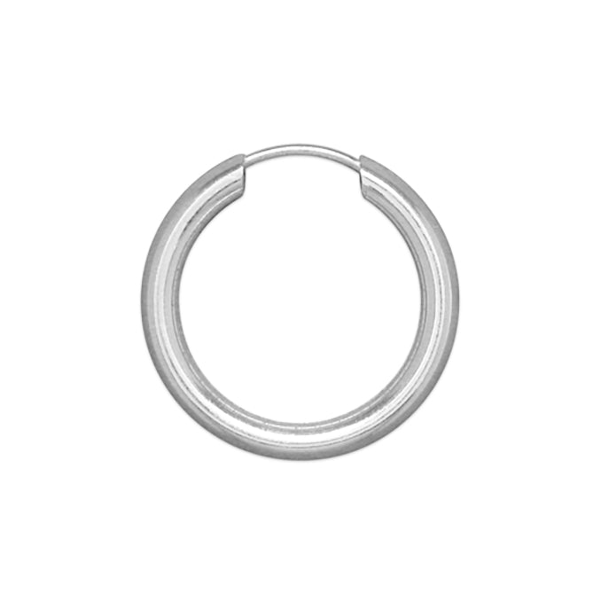 Silver Single Hoop earring complete with presentation box