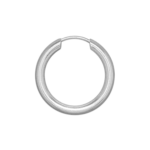 Silver Single Hoop earring complete with presentation box