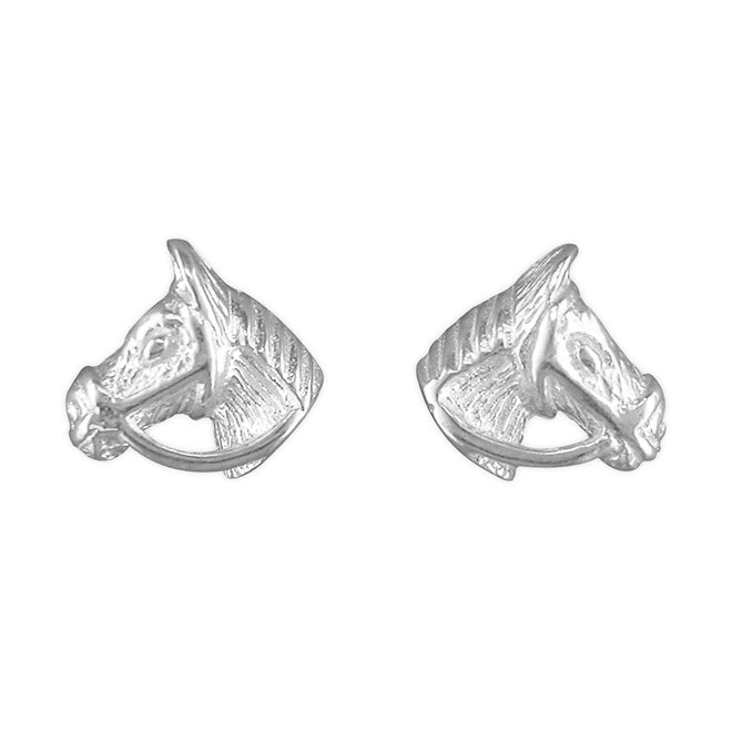 Silver plain stud earrings complete with presentation box