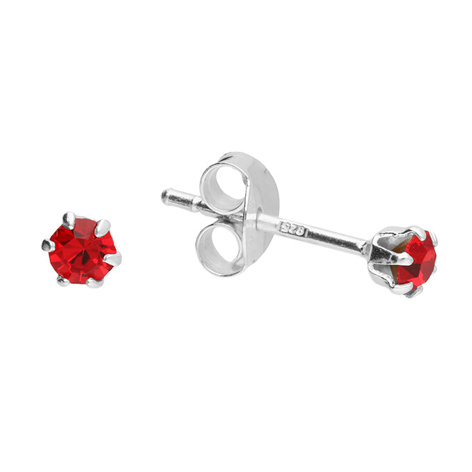 Silver Crystal set stud earrings complete with presentation box
