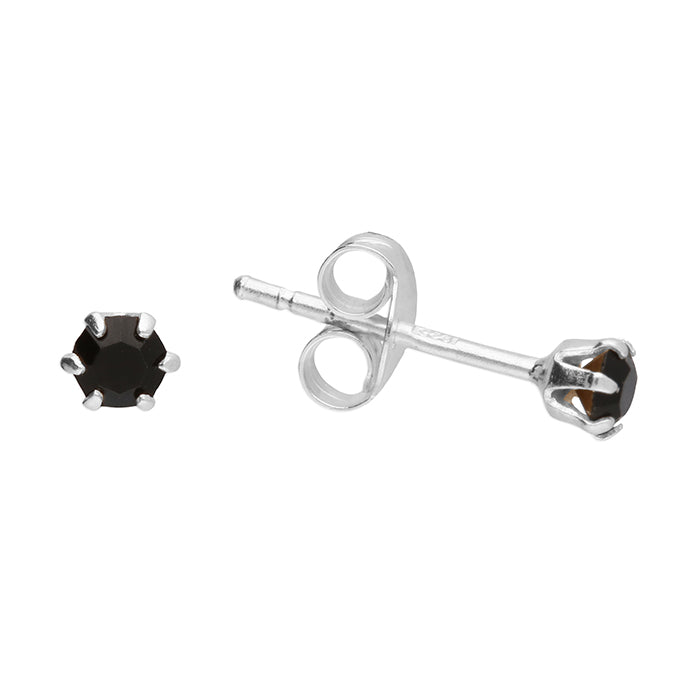 Silver Crystal set stud earrings complete with presentation box