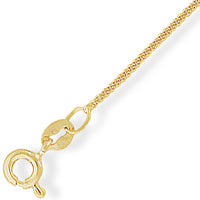 9ct Gold 18inch/45cms curb link Chain complete with presentation box