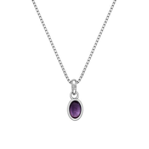 Hot Diamonds February Birthstone Pendant and Chain complete with presentation box