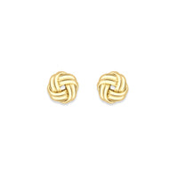 9ct Gold knot stud earrings complete with presentation box