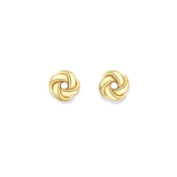 9ct Gold knot stud earrings complete with presentation box