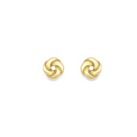 9ct Gold knot stud earrings complete with presentation box