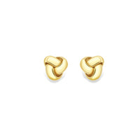 9ct Gold knot stud earrings complete with presentation box