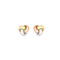 9ct Gold knot stud earrings complete with presentation box