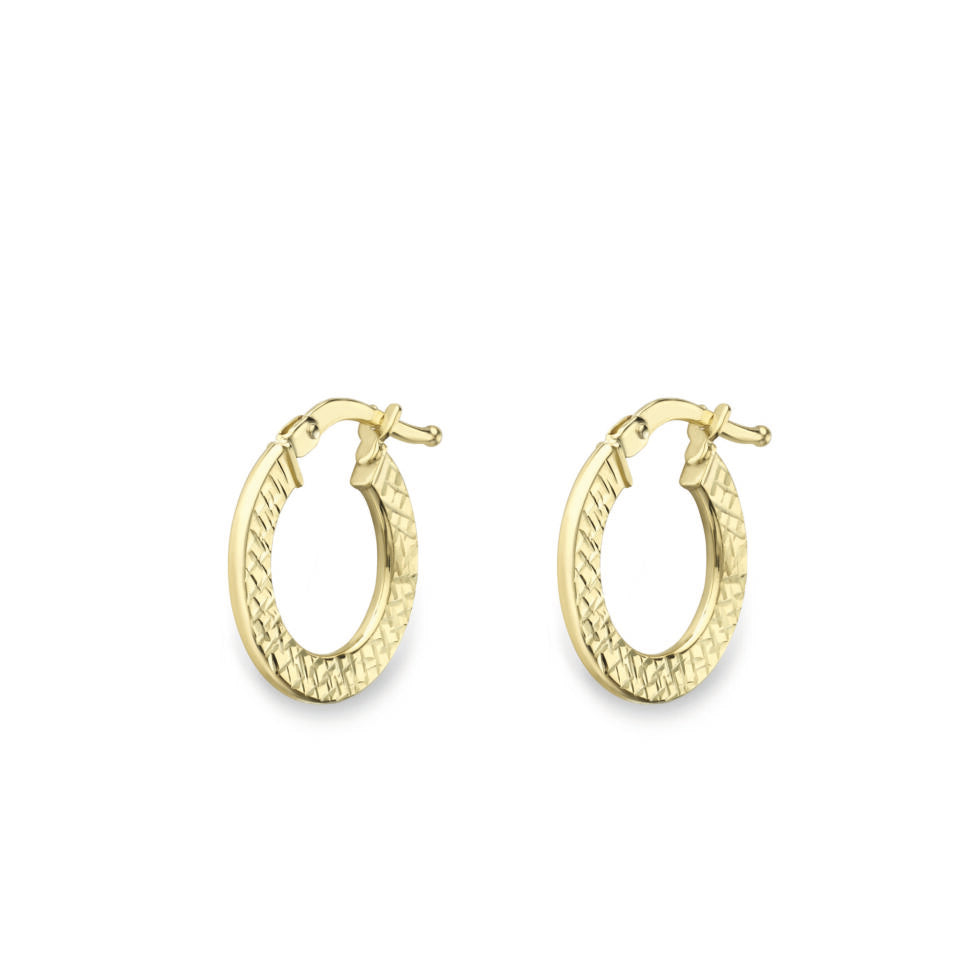 9ct Gold Hoop Earrings complete with presentation box