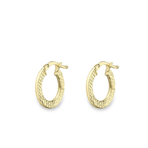 9ct Gold Hoop Earrings complete with presentation box