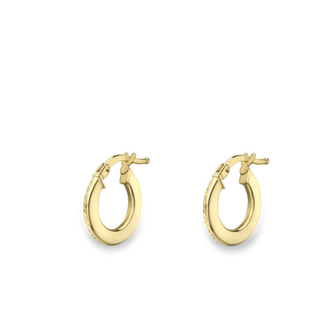 9ct Gold Hoop Earrings complete with presentation box