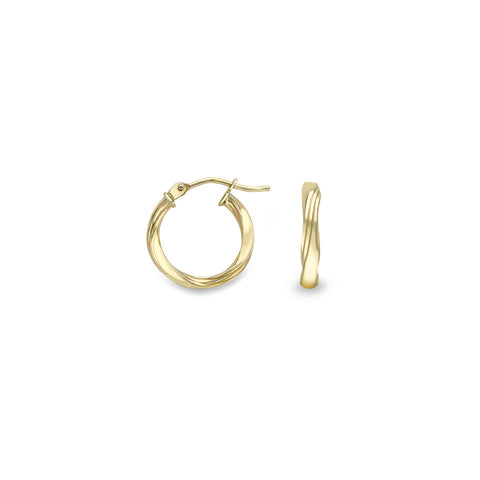 9ct Gold Hoop Earrings complete with presentation box