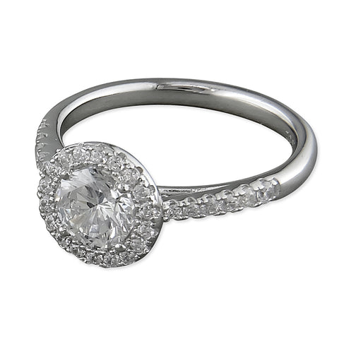 Silver Cubic Zirconia Cluster Ring complete with presentation box