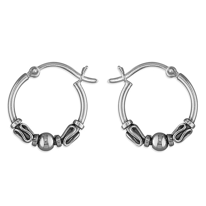 Silver Creole hoop earrings complete with presentation box