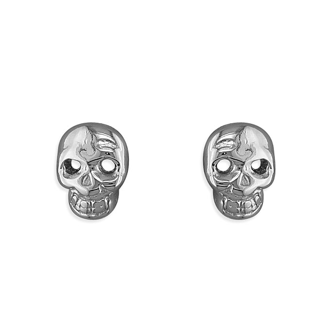 Silver Skull stud earring complete with presentation box