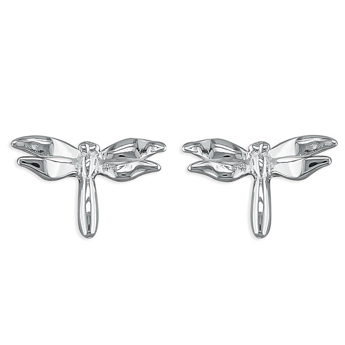 Silver plain stud earrings complete with presentation box