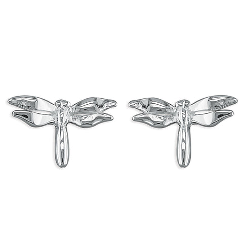 Silver plain stud earrings complete with presentation box