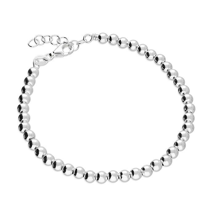 Silver Bead link Bracelet complete with presentation box