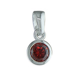 Silver Cubic Zirconia pendant and chain complete with presentation box