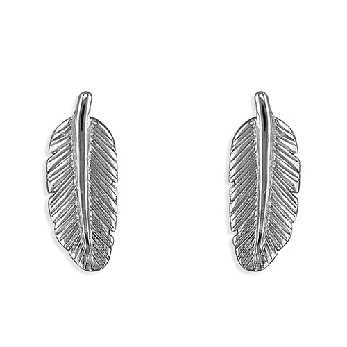 Silver plain stud earrings complete with presentation box