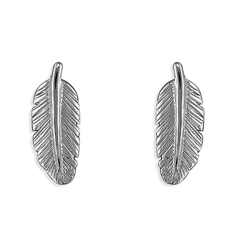 Silver plain stud earrings complete with presentation box