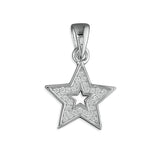 Silver Cubic Zirconia pendant and chain complete with presentation box