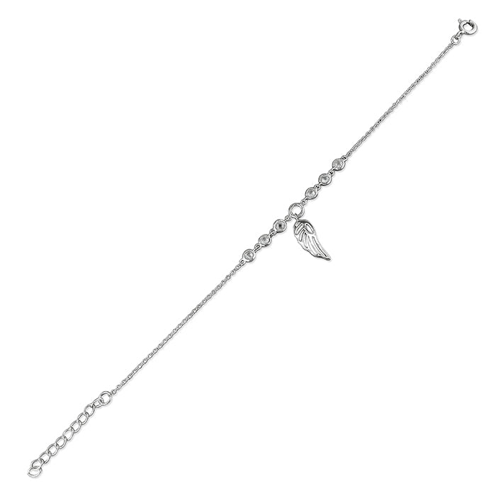 Silver Cubic Zirconia Link Bracelet complete with presentation box