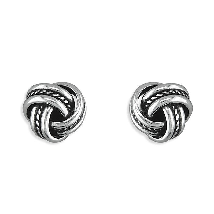 Silver plain stud earrings complete with presentation box