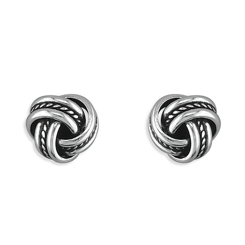 Silver plain stud earrings complete with presentation box