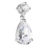 Silver Cubic Zirconia pendant and chain complete with presentation box