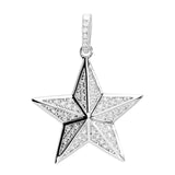 Silver Cubic Zirconia pendant and chain complete with presentation box