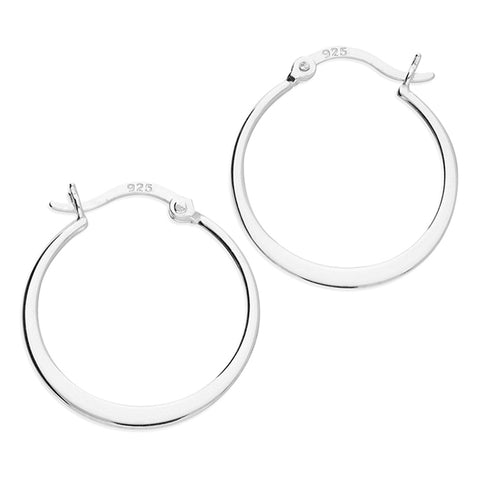 Silver Creole hoop earrings complete with presentation box