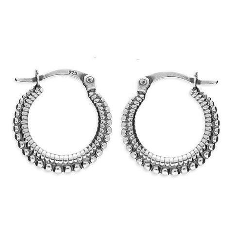 Silver Creole hoop earrings complete with presentation box