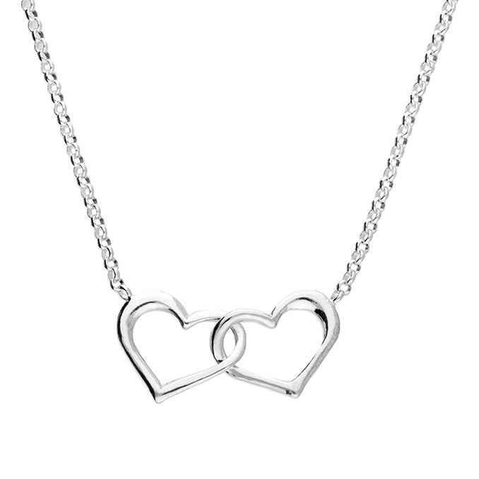 Silver plain pendant and chain complete with presentation box