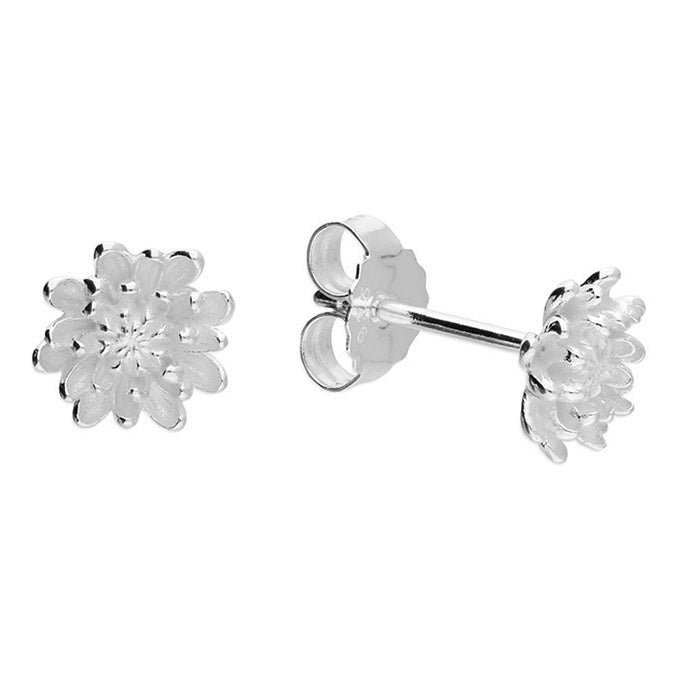 Silver plain stud earrings complete with presentation box